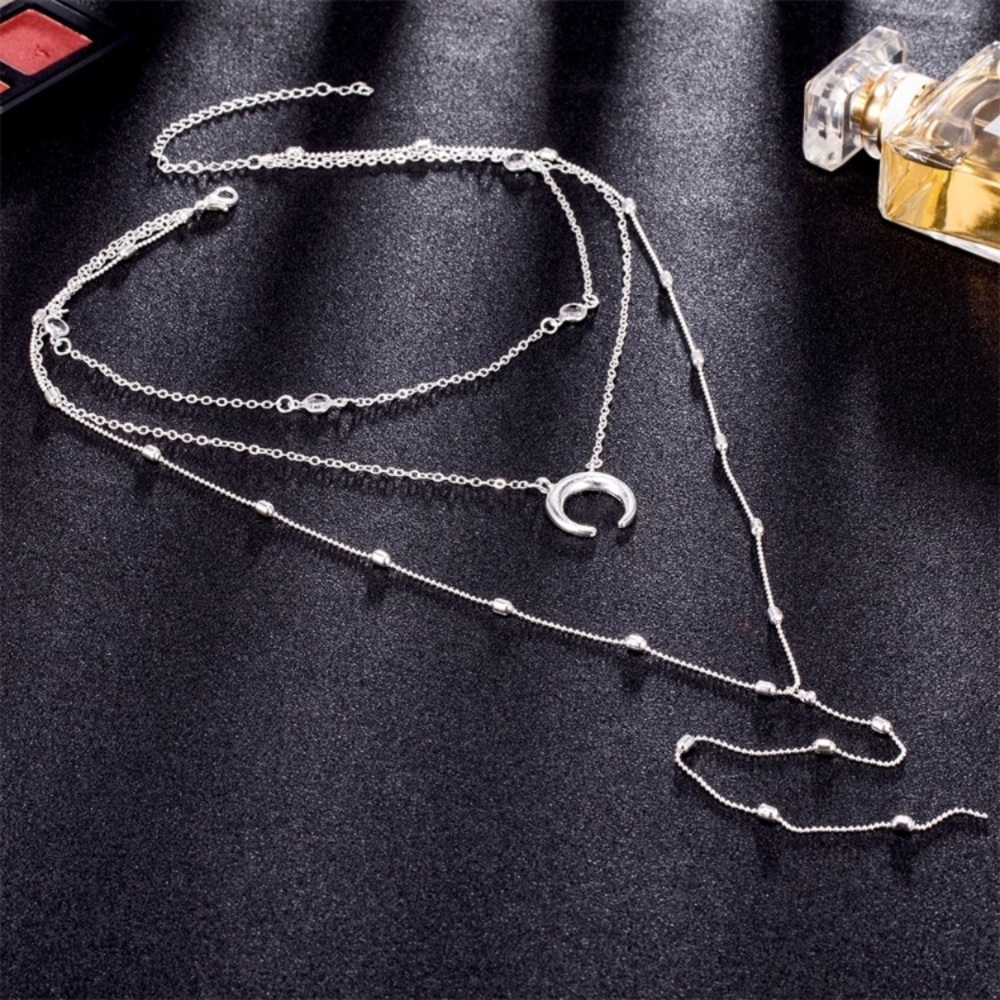 🛍 Long Drop Dainty Choker Necklace Boho Oxbow New - Picture 3 of 8
